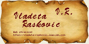 Vladeta Rašković vizit kartica